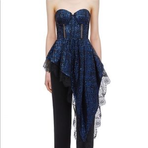 ISO Self Portrait Sequin Check Top UK 10 / US 6